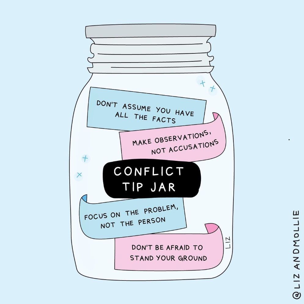 Graphic of jar holding conflicts
