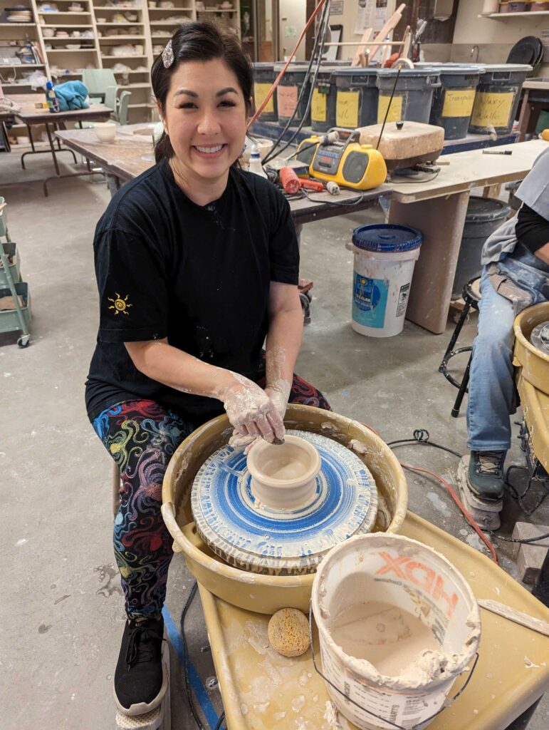 Myself making pottery.